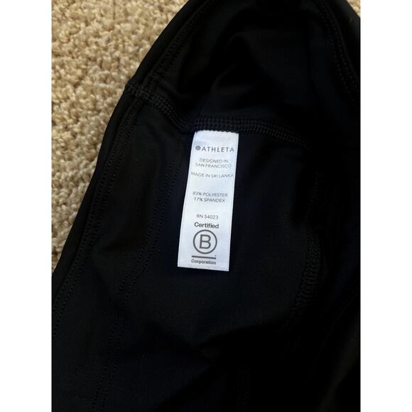 Athleta Women’s Accelerate Crop Leggings Size Small Black High-Rise Capri Pants - Picture 5 of 9